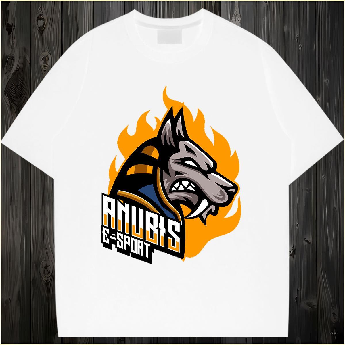 2024 New Mens T Shirts 230g 100% Cotton wolf Street Casual Tops Shirt Breathable Soft Classic Tshirt for Man Woman Graphic