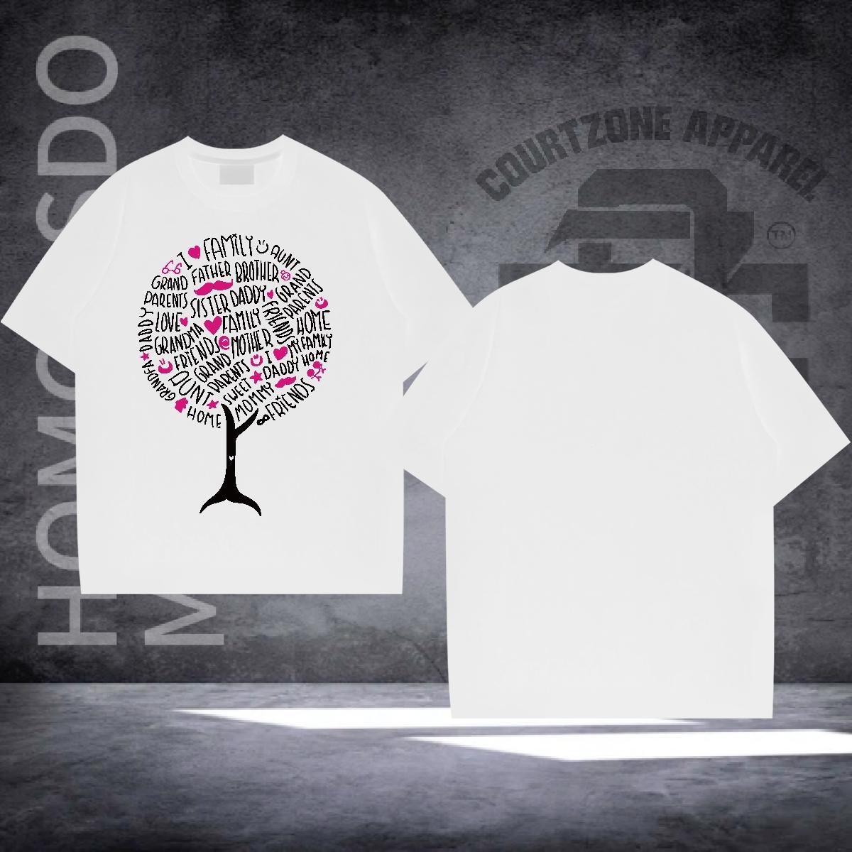 DIY Mens T Shirts 230g Cotton tree Anime Printing Street Clothes Short Sleeve O-Neck Designer Tshirt for Man Woman Custom Printing