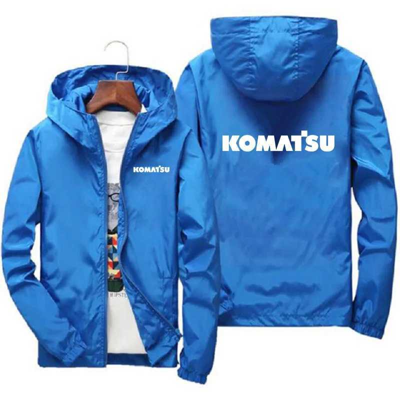 Men's Jackets New spring and autumn Mens Komatsu Jacket High Quality Outdoor Sports Hooded Windproof Fashion Casual Brand Jacket z240806