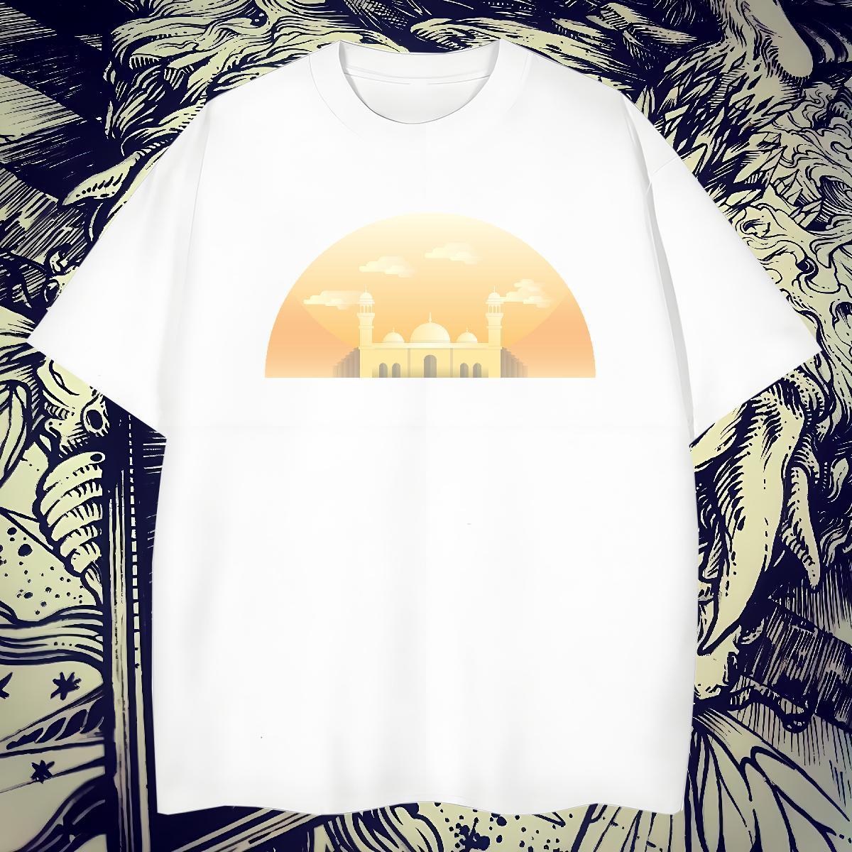 Loose Fit Tshirt for Man Woman 230g Cotton Home Outdoor sky DIY Printed Breathable Crew Neck Stylist T Shirts Men Tops