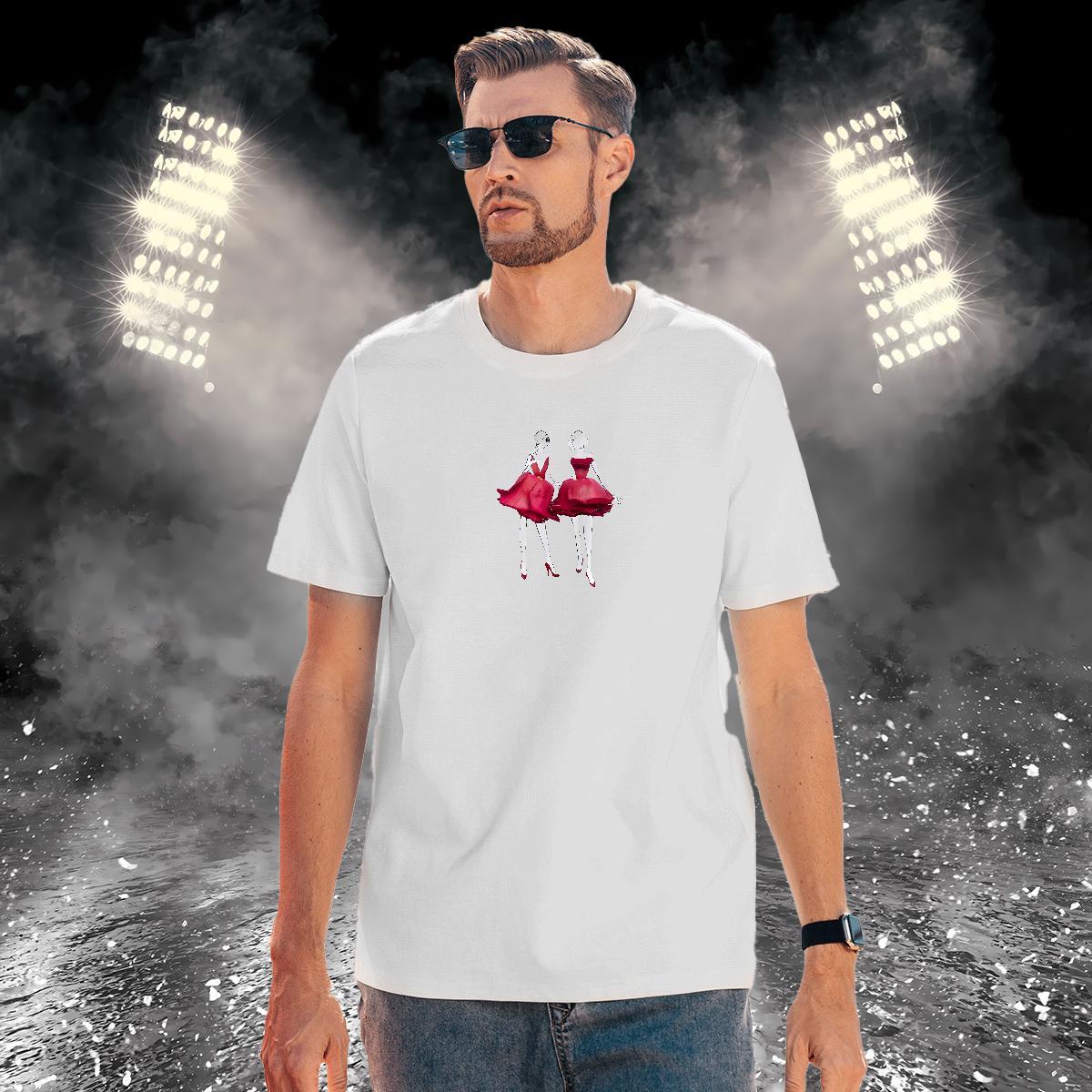 T shirt 230g Cotton character Casual Beach Breathable DIY Couples T Shirts Wholesale High Quality Tops Shirt