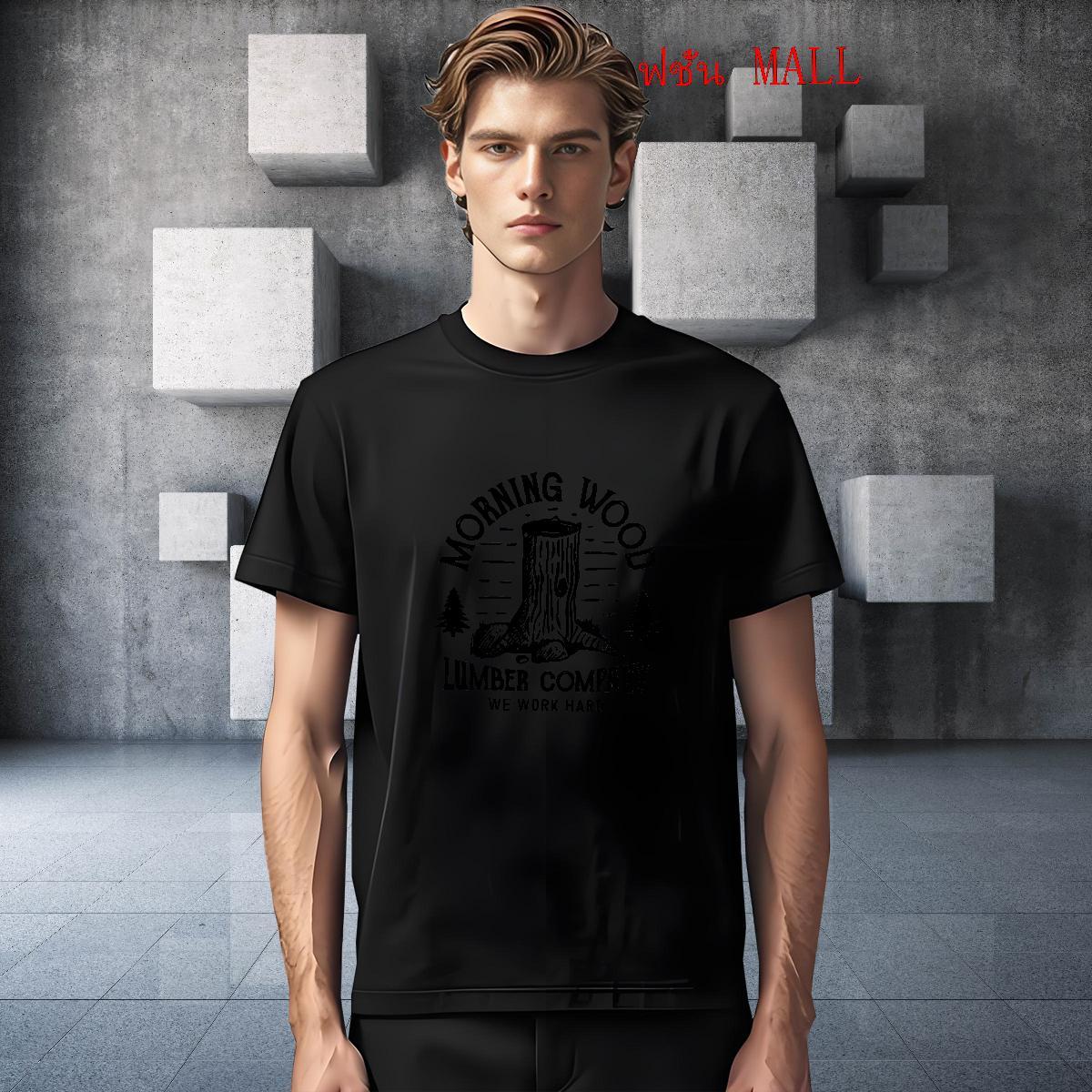 2024 DIY T Shirts Men 230g 100% Cotton tree Spring Summer Tops Tees Crew Neck Breathable Brand Tshirts Cartoon Printing L-4XL