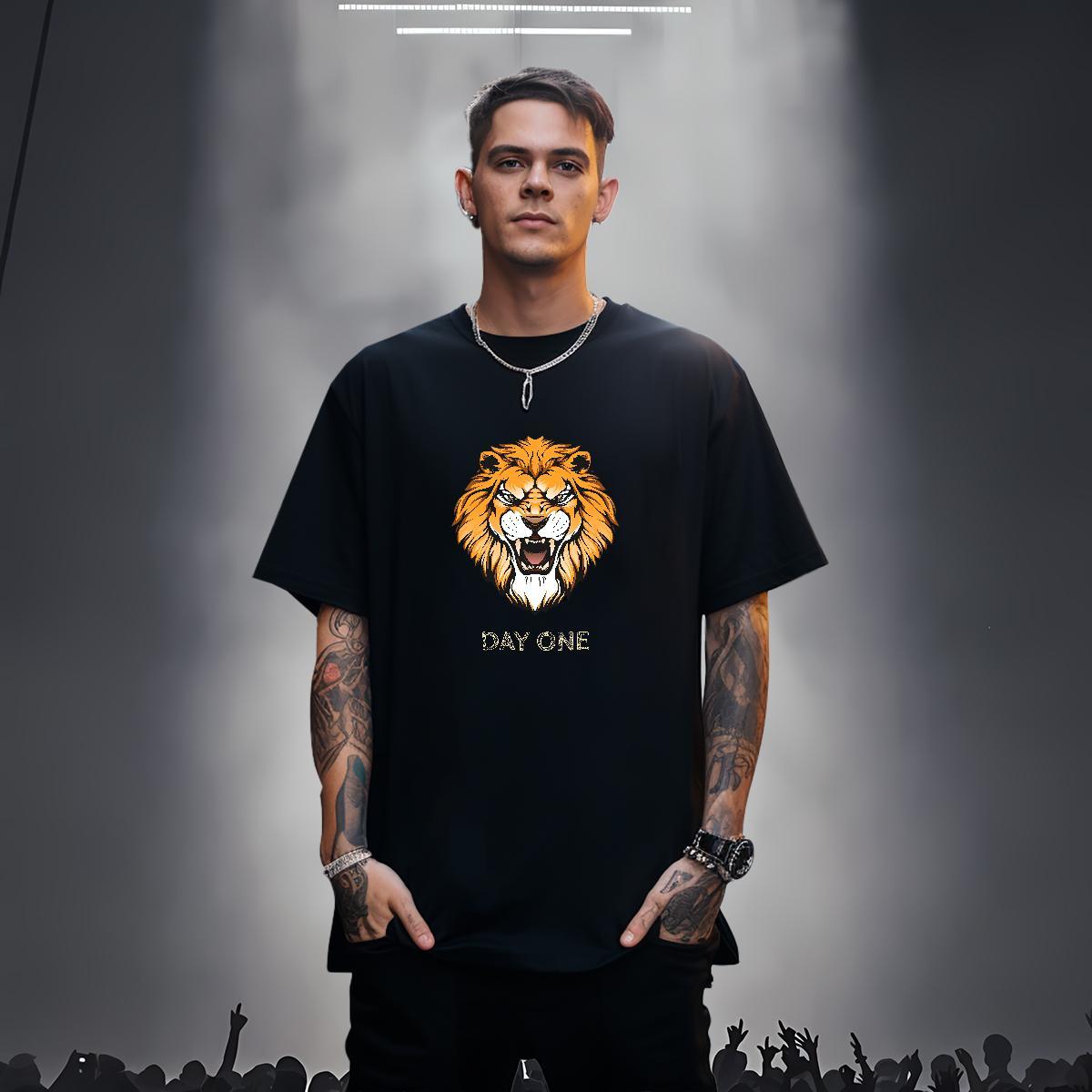 New T Shirt For Man ferocity Tees Shirts 230g 100% Cotton Casual Daily Wear High Quality Custom Anime Breathable Short Sleeve Men Tshirts