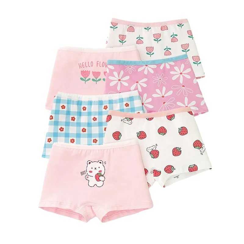 2 pieces/batch of childrens girls underwear cute printed underwear baby underwear cotton cute childrens underwear size 3-11TW240715