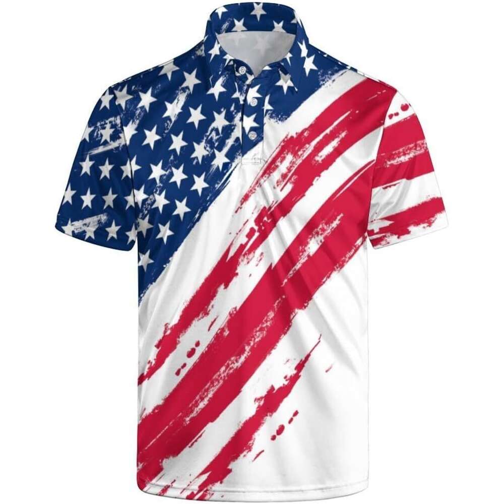 Fashion Mens Polo shirt Golf Shirts for Men Funny Short Sleeve Performance Moisture Wicking Quick Dry Mens HawaiianCasual tops summer clothes Short sl