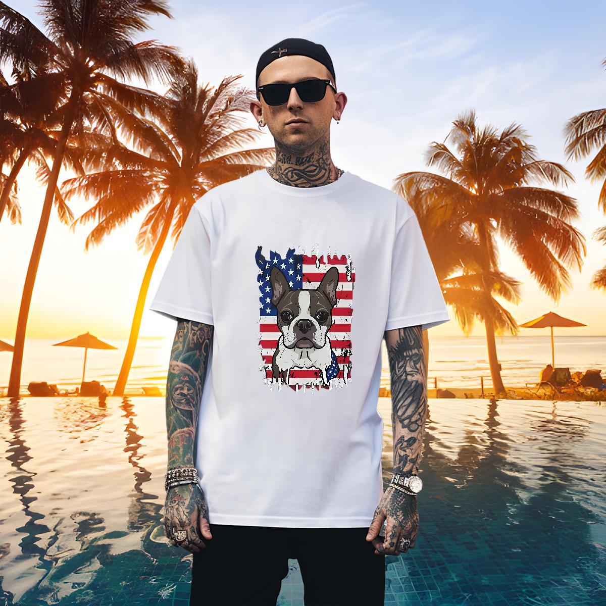 TOP Quality Tshirt for Man Woman 230g Cotton T-Shirts Summer Casual Crew Neck Cartoon Printing L-4XL 2024 DIY Tops