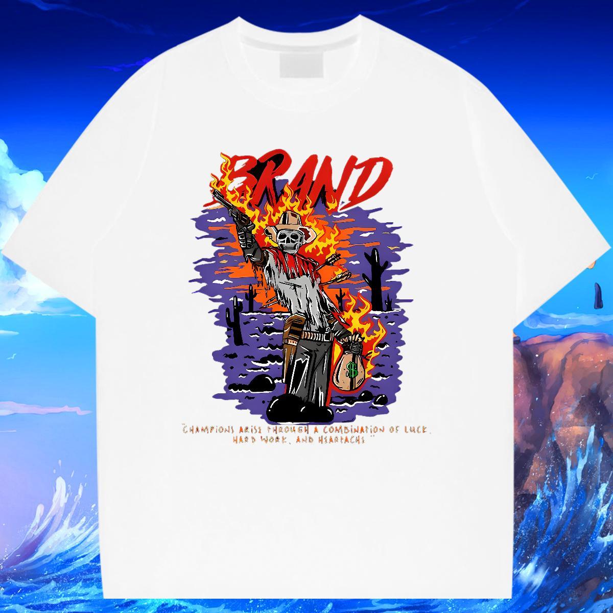 Fashion Design T-Shirts 100% Cotton 230g monster Spring Summer Top Tees Breathable Crew Neck TOP Quality Tshirt for Man Woman Custom Print Oversized