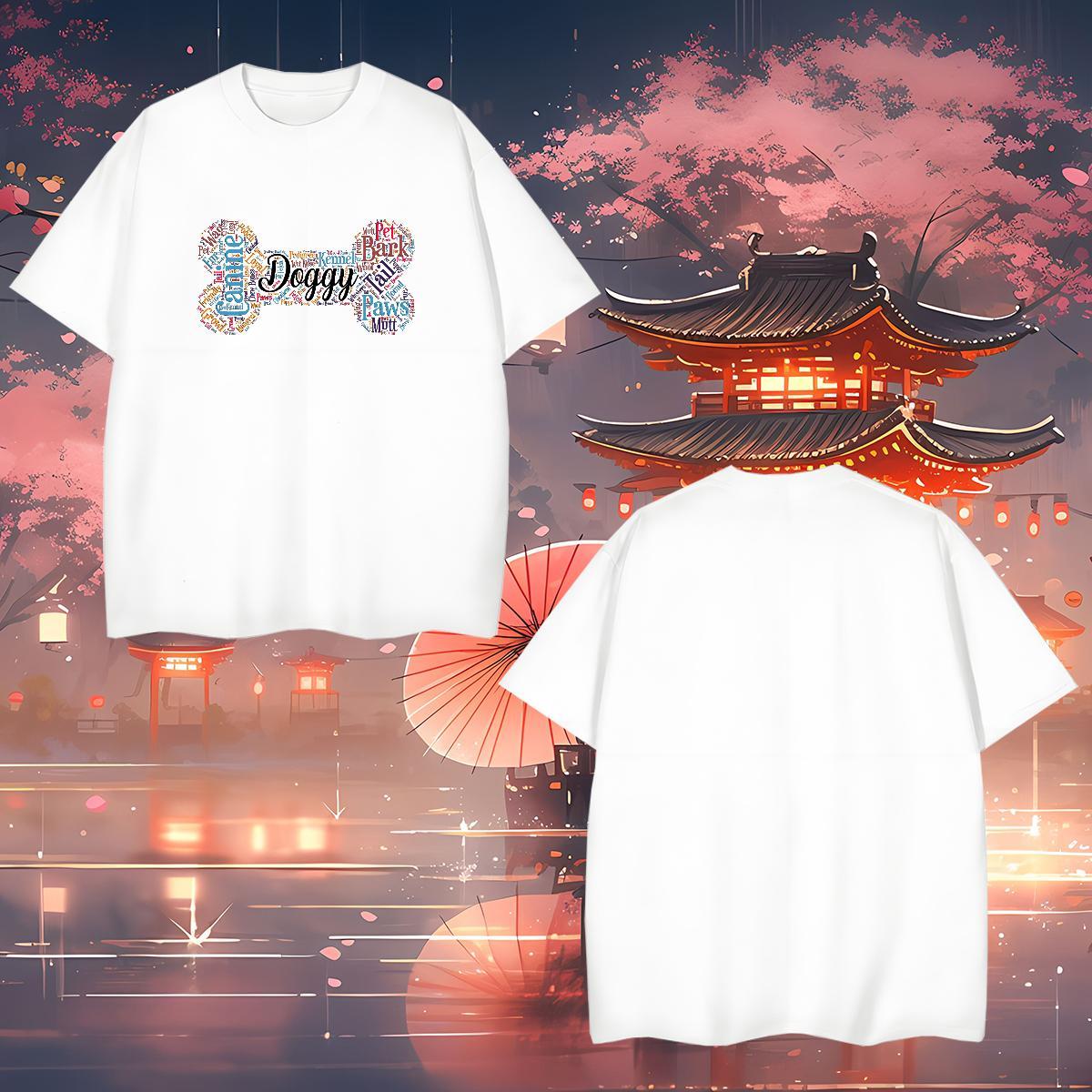 New Arrival T shirt 230g Pure Cotton Street wear Hip Hop Clothings Breathable Crew Neck Brand Tshirts DIY Printed