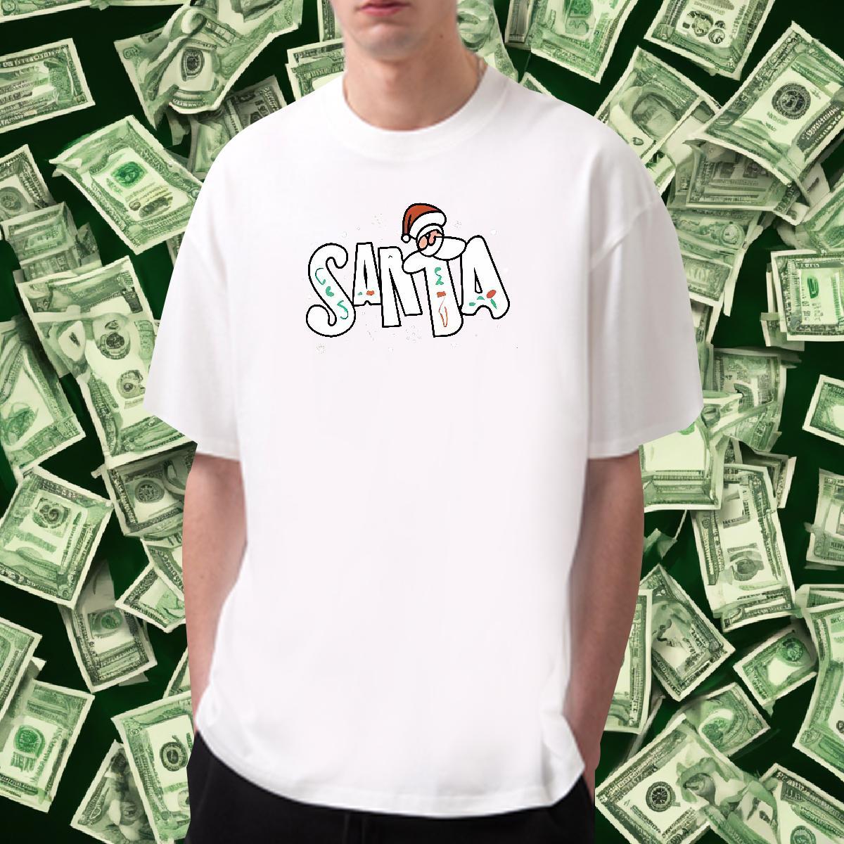 T Shirt For Man 230g Cotton Christmas Hip Hop Street Crew Neck Breathable White Plus Size Mens Tshirts Brand Free Shipping Tee Shirt