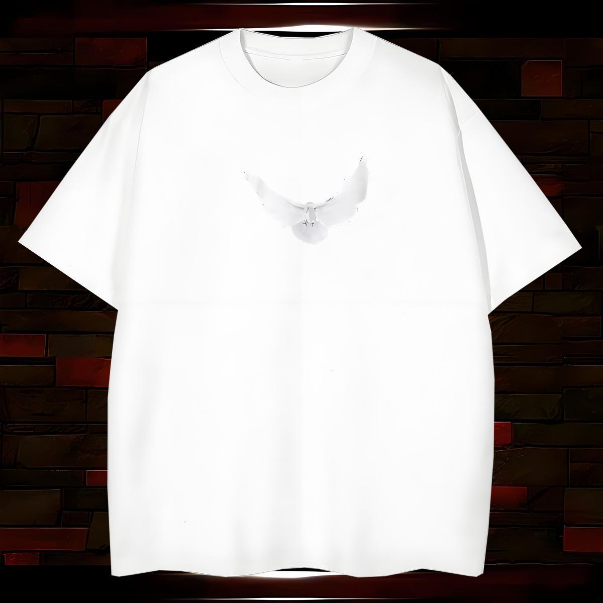 T-Shirts 230g 100% Cotton eagle Daily Outfit Short Sleeve O-Neck Custom Print Plus Size Men Tees Fashion New Brand Top Tees