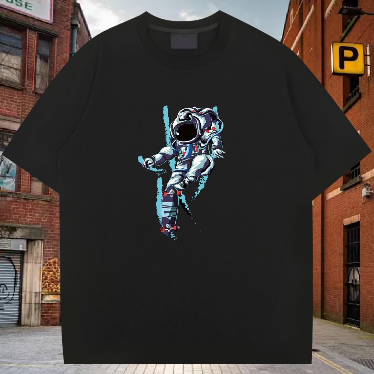 Mens T Shirts 230g Cotton universe Spring Summer Pure Cotton DIY Printed Tshirts Customized Comfortable Tee Shirt