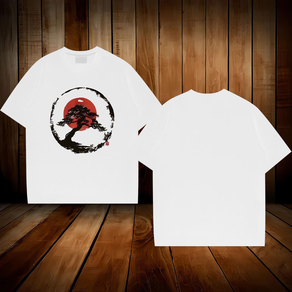 2024 Designer T shirt 230g Cotton sun Daily Outfit Tee Shirt Crew Neck Breathable Brand Men Tops Tees Customized