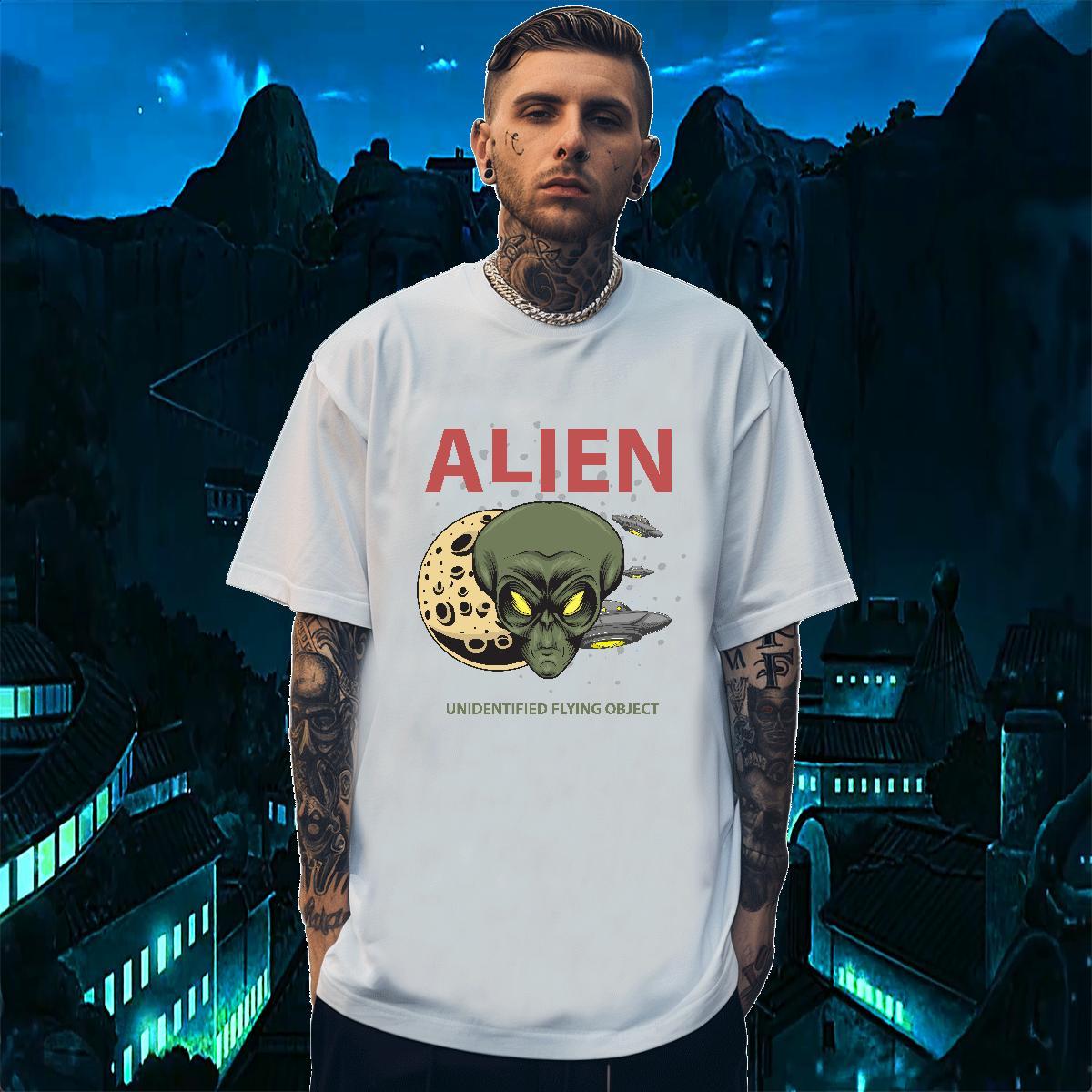2024 DIY T Shirts Men ET Tshirts 230g Cotton Street Casual Cool Design Custom Printing Crew Neck Breathable Men Tees