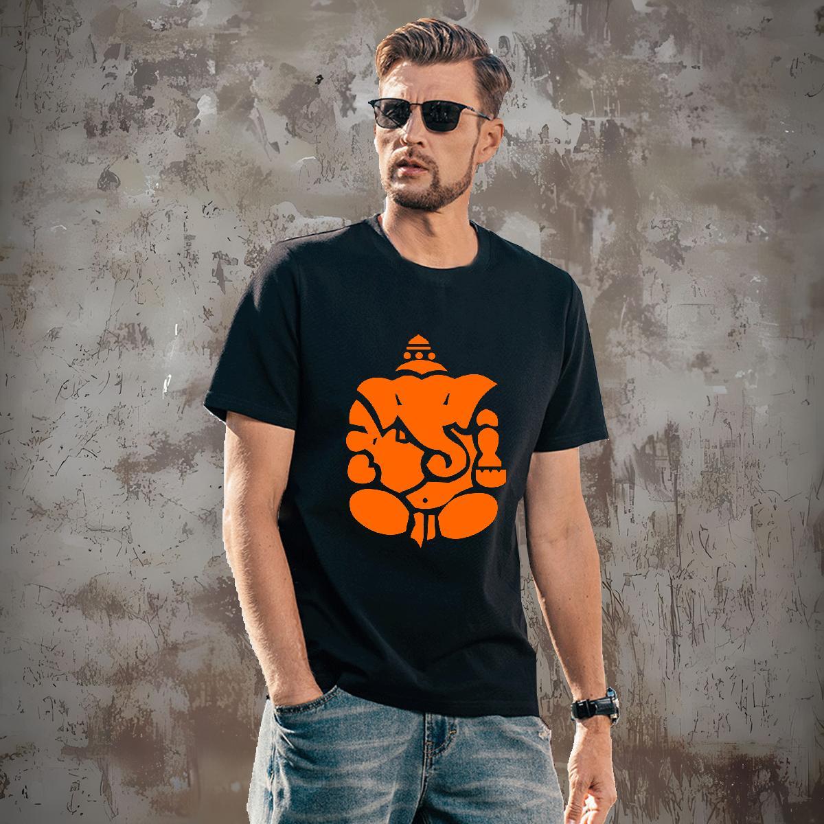 Customized T Shirt For Man 230g Pure Cotton Elephant Summer Casual Tshirts Crew Neck Breathable Wholesale Mens Tshirts Customized Print