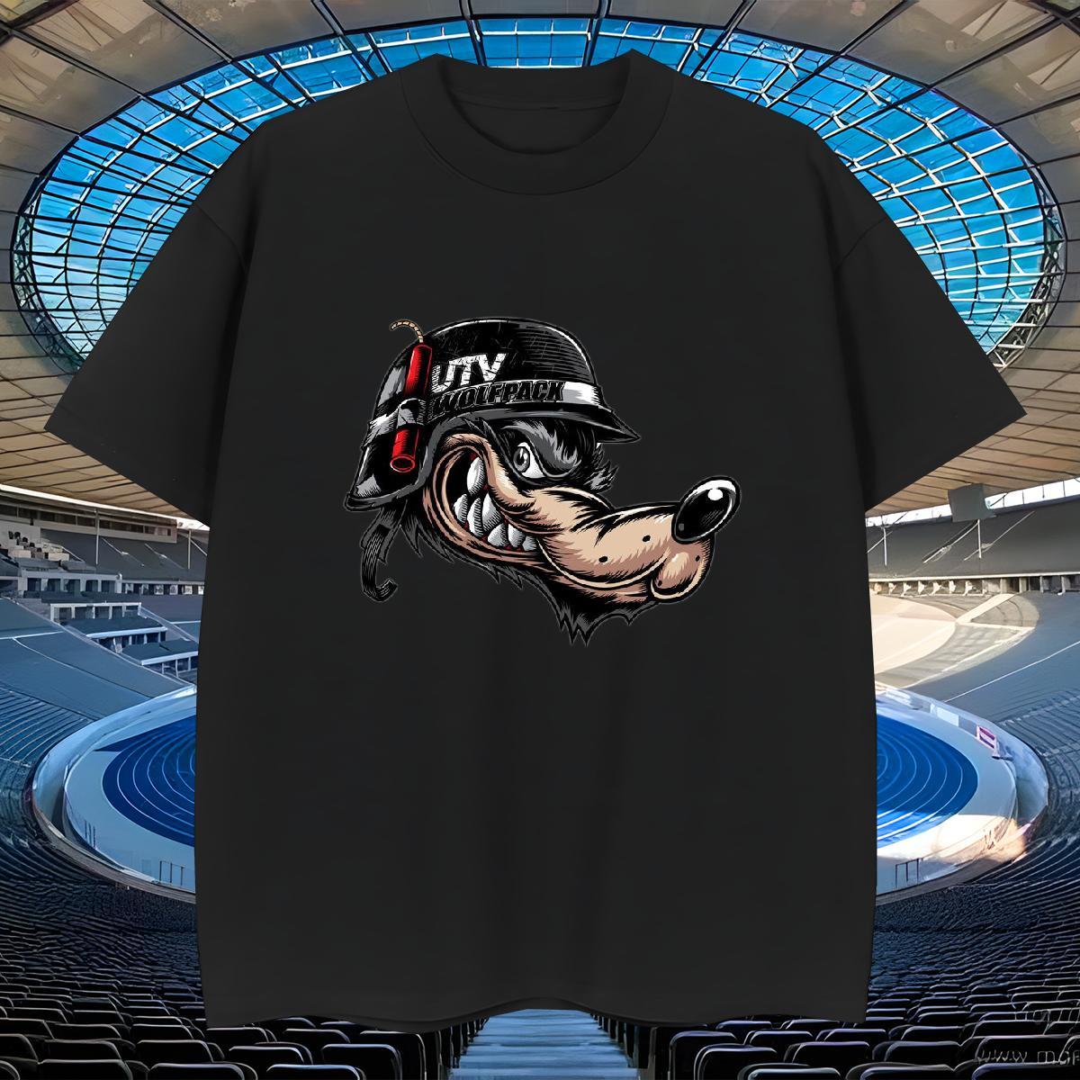 Popular Tshirts 230g 100% Cotton Anime Printing Street wolf Skull Breathable Short Sleeve DIY Customized T-Shirts Tees Shirts