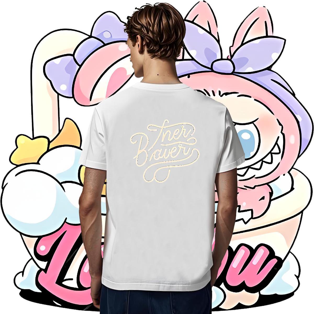 TOP Quality Men Tops Tees 100% Cotton 230g High Street Hip Hop letter Custom Cartoon Short Sleeve O-Neck Fashion Casual Men T Shirts Tee Shirt