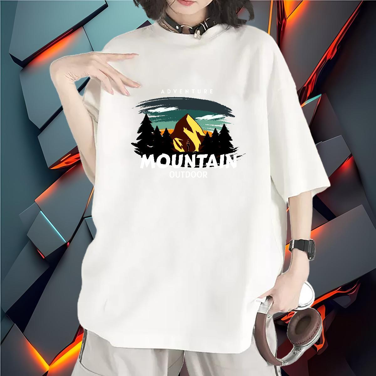 Designer Nice Woman T Shirts O-Neck Short Sleeve Tshirt for Man Woman Black Oversized tree Sports Casual 230g Pure Cotton Brand Clothings