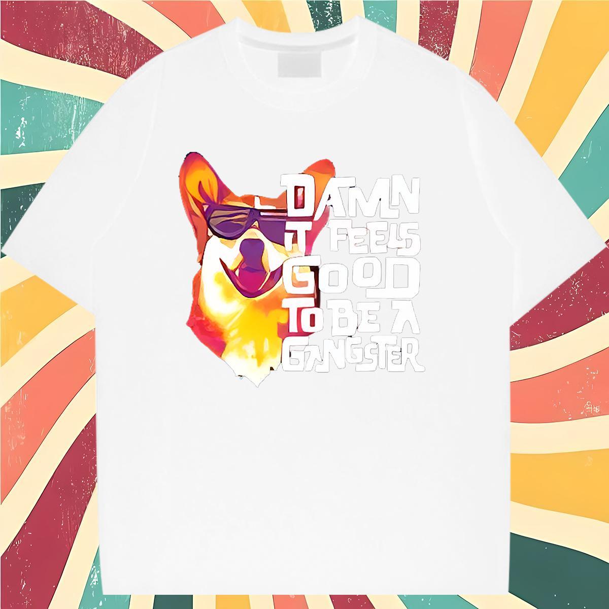 Custom T Shirts Men 230g Cotton dog Spring Summer Tops Breathable Crew Neck Comfortable Tshirts Custom Anime