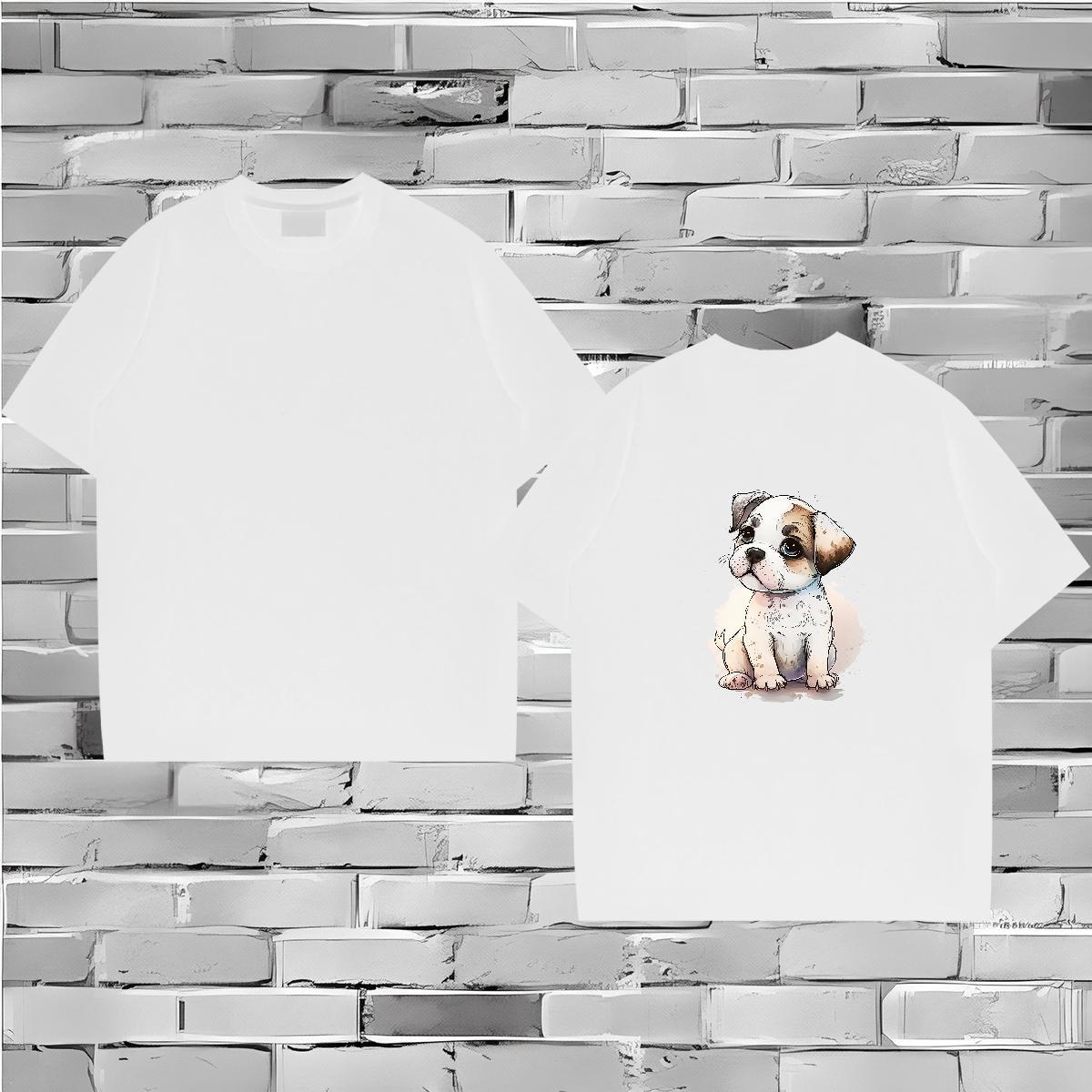 2024 Designer T Shirts Men 230g Pure Cotton Anime Printing Street Top Tees Breathable Popular Couples T Shirts Black Oversized