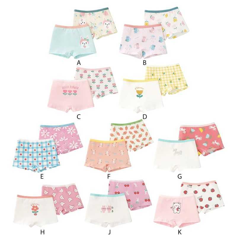 2 pieces/batch of childrens girls underwear cute printed underwear baby underwear cotton cute childrens underwear size 3-11TW240715
