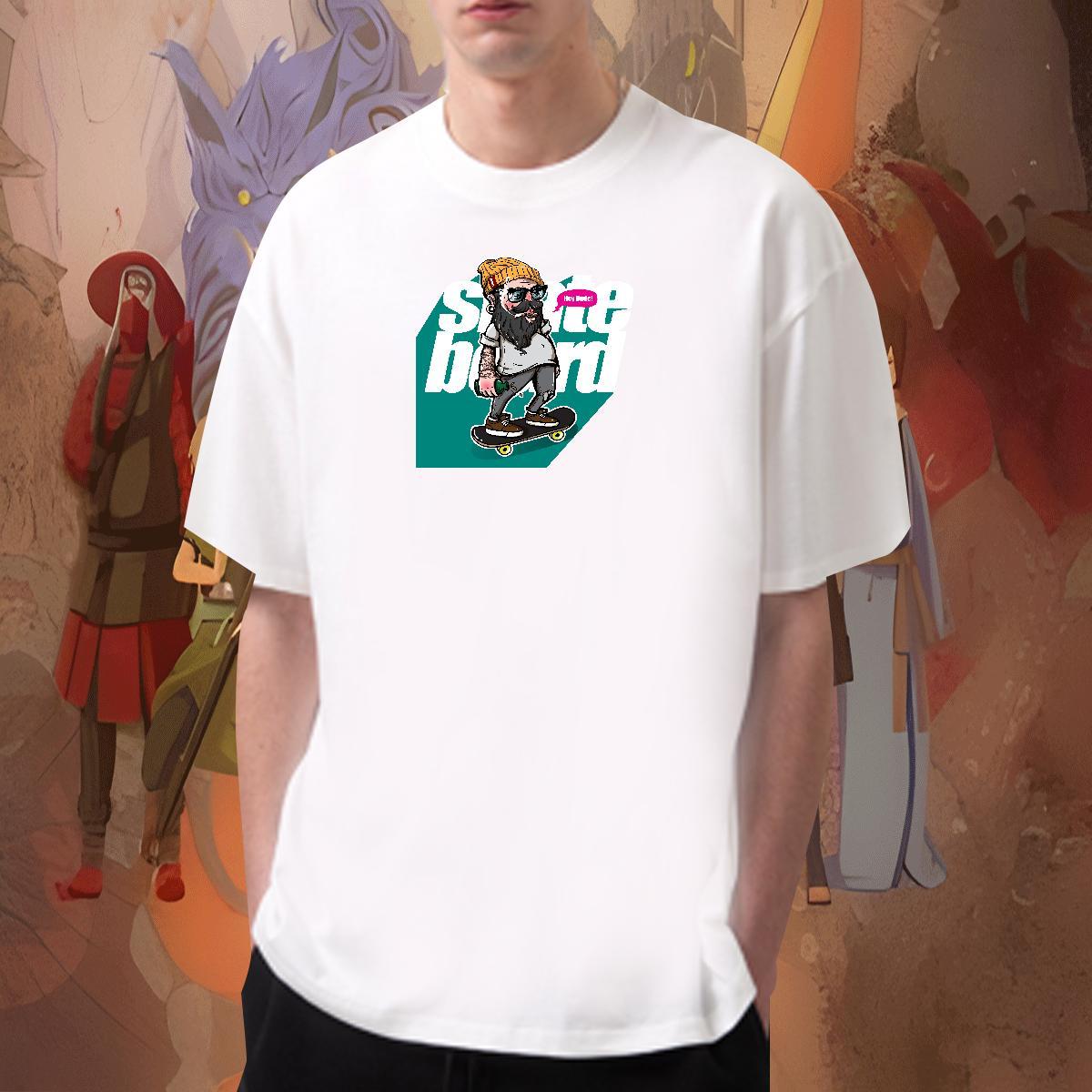 Free Shipping Tshirts 100% Cotton 230g Summer Casual person Oversized 4XL Round Neck Short Sleeve Classic Casual Mens T Shirts Wear