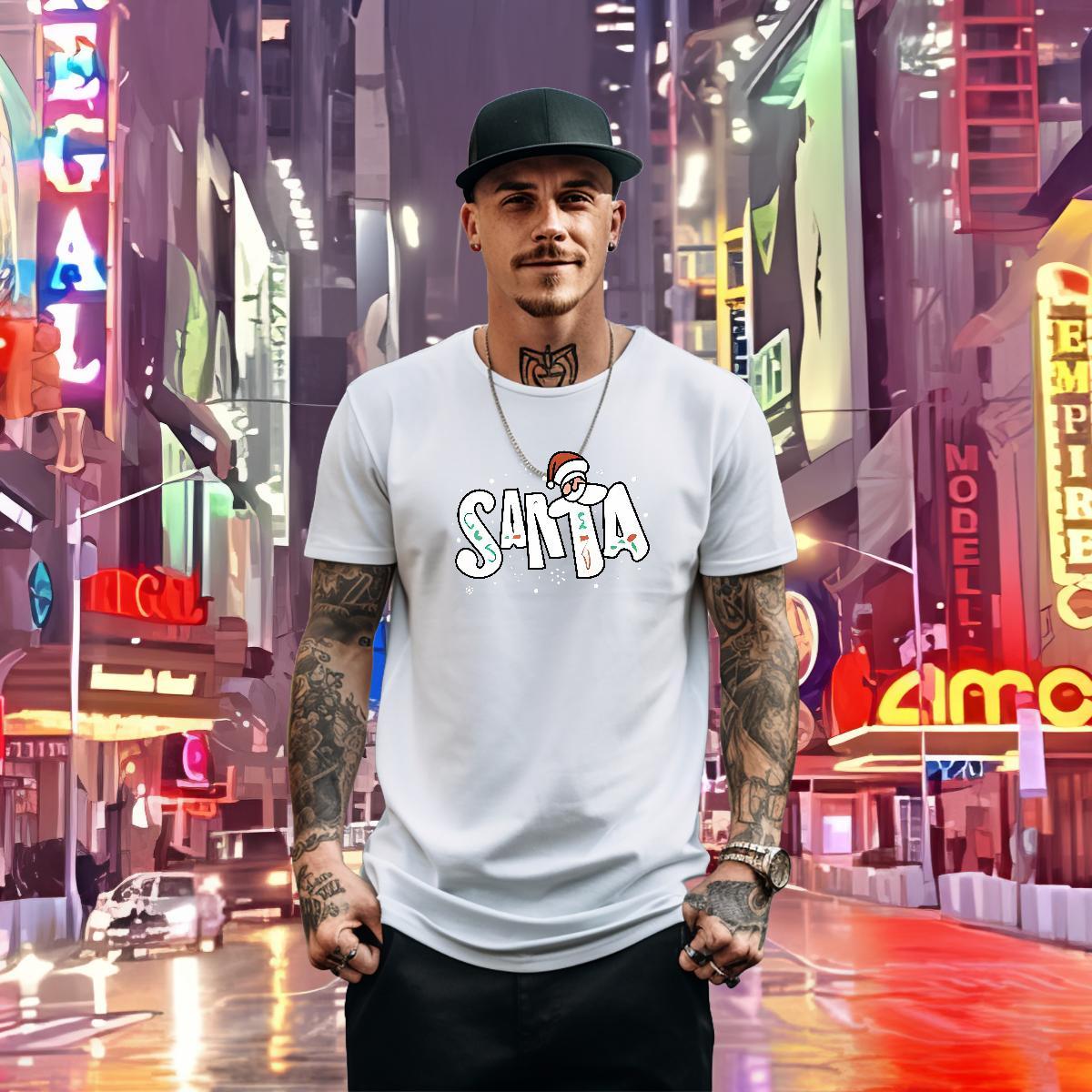 DIY Customized Man T Shirts 100% Cotton 230g Christmas Casual Daily Wear Tees Short Sleeve Soft Free Shipping Tshirt for Man Woman Custom Cartoon