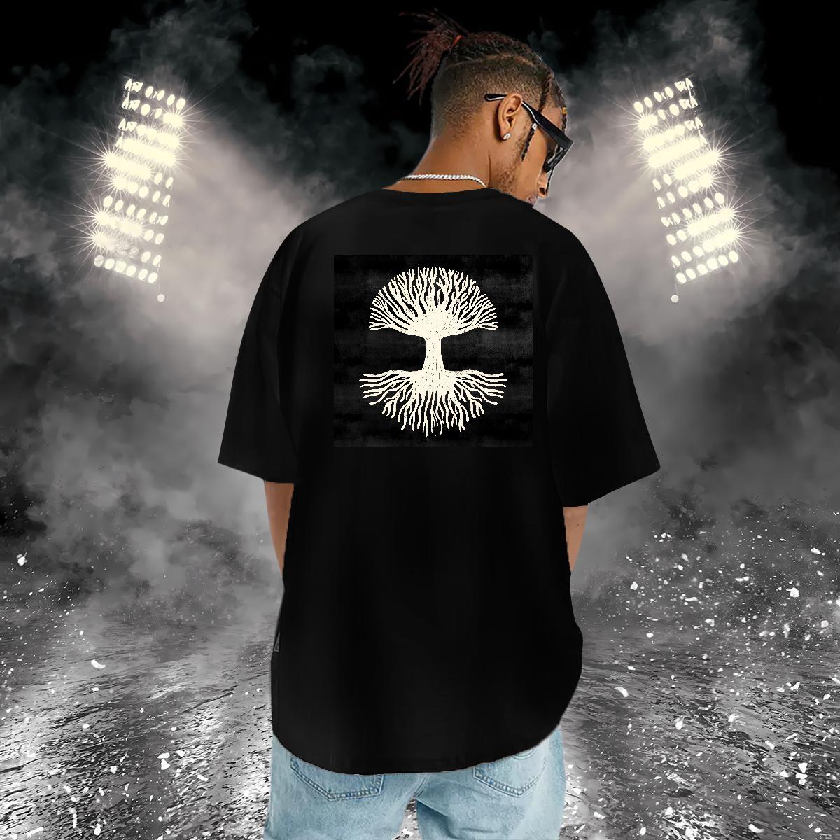 Wholesale T Shirt For Man 230g Pure Cotton tree Casual Daily Wear Tops Tees Breathable Short Sleeve Cool Design Tshirts Custom Printed