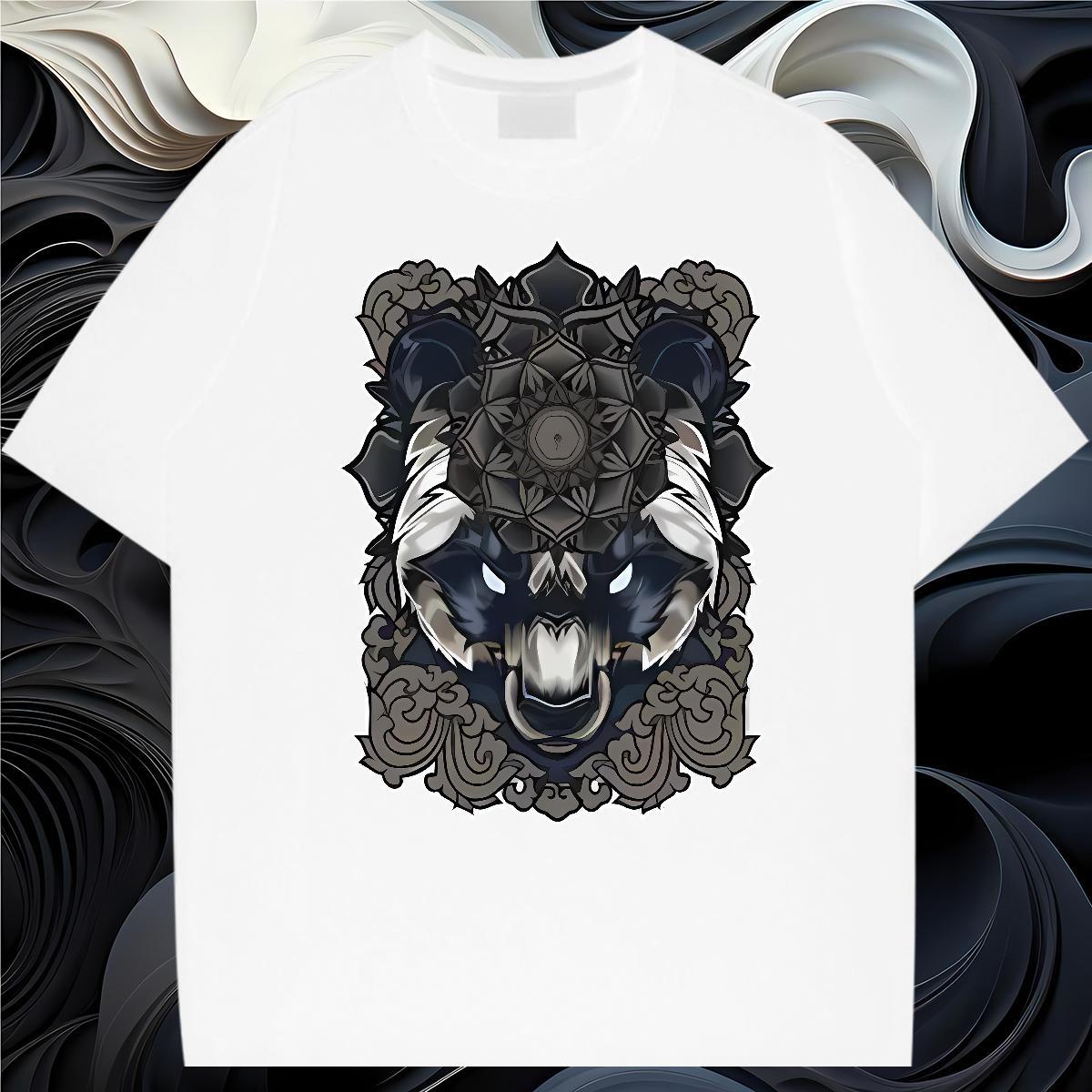 Stylist T-Shirts for Men 230g 100% Cotton wolf Street Casual Tee Shirt Round Neck Short Sleeve Designer Couples T Shirts Custom Printed
