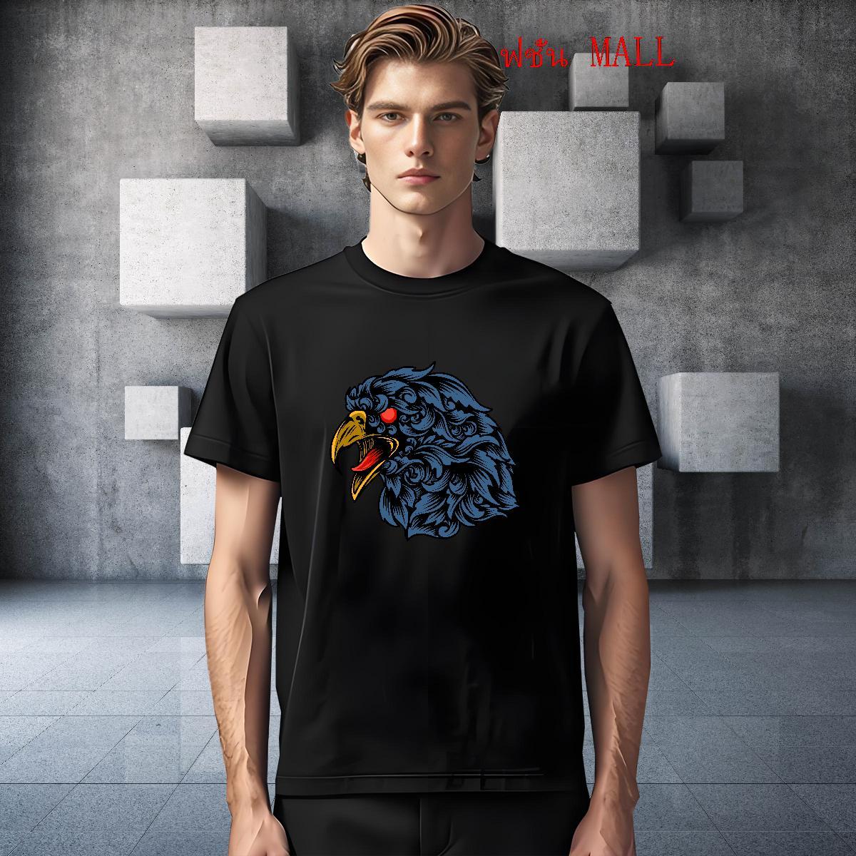 2024 T shirt 100% Cotton 230g eagle Anime Printing Street Wear Round Neck Short Sleeve TOP Quality Men Tees Plus Size Cartoon