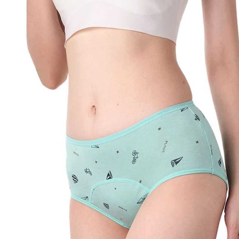 Children teenagers mens underwear cotton cartoon leak proof underwear girls physiological underwear teenagers and students waterproof underwear 8-14YW