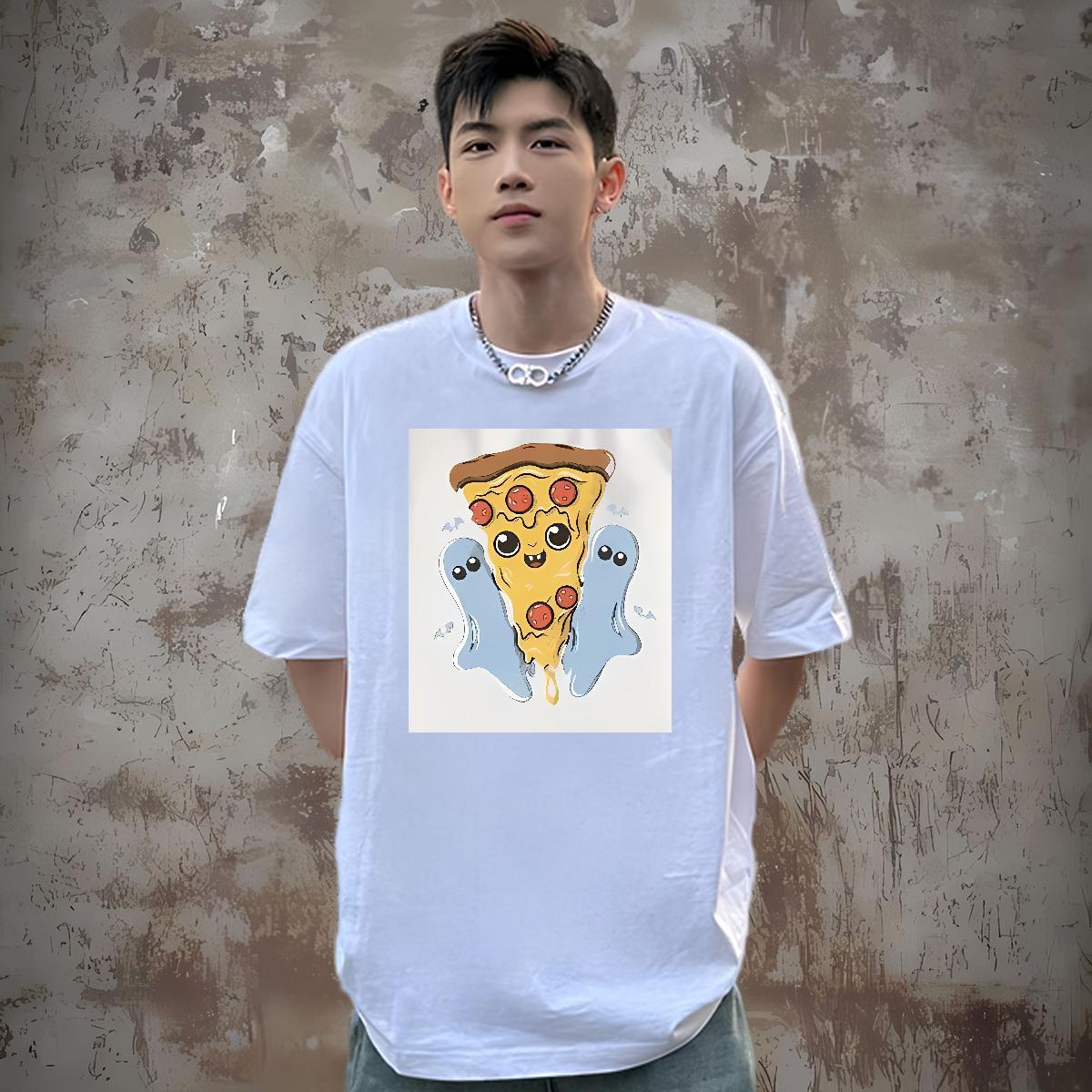 DIY T Shirts Men 230g 100% Cotton halloween Home Outdoor Tops Tees Round Neck Short Sleeve Wholesale Men Tops Tees Plus Size Custom