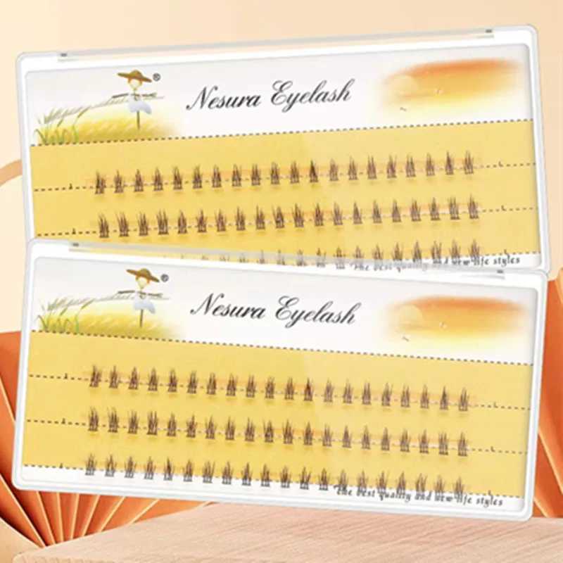 New flame under eyelash comic natural bottom eyelash soft comic eyelash crease eyelash cluster Korean makeup hot W240803