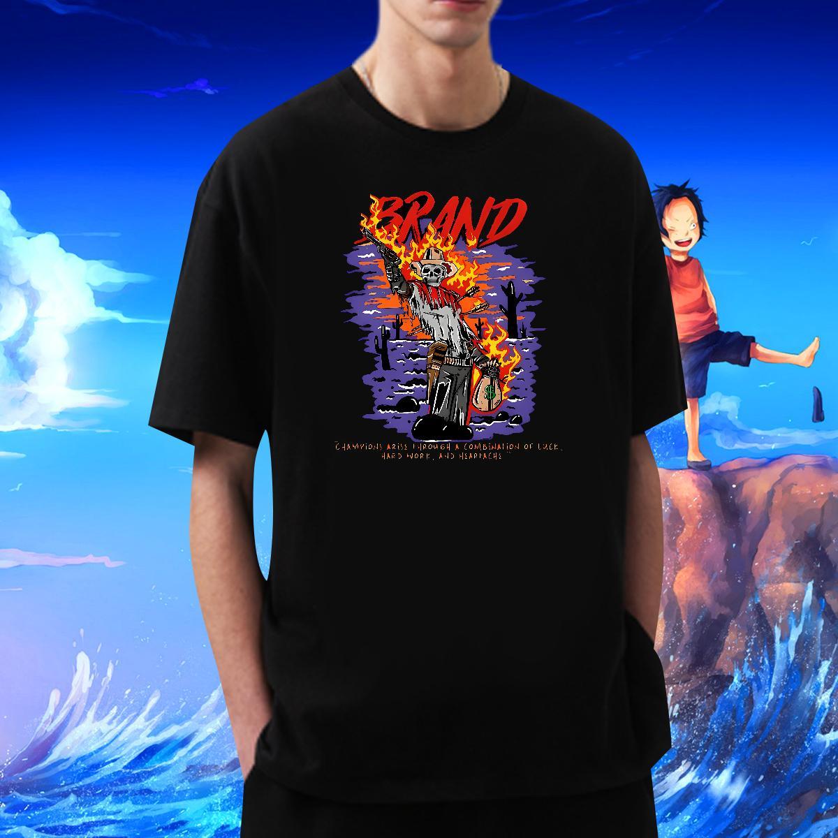 Fashion Design T-Shirts 100% Cotton 230g monster Spring Summer Top Tees Breathable Crew Neck TOP Quality Tshirt for Man Woman Custom Print Oversized