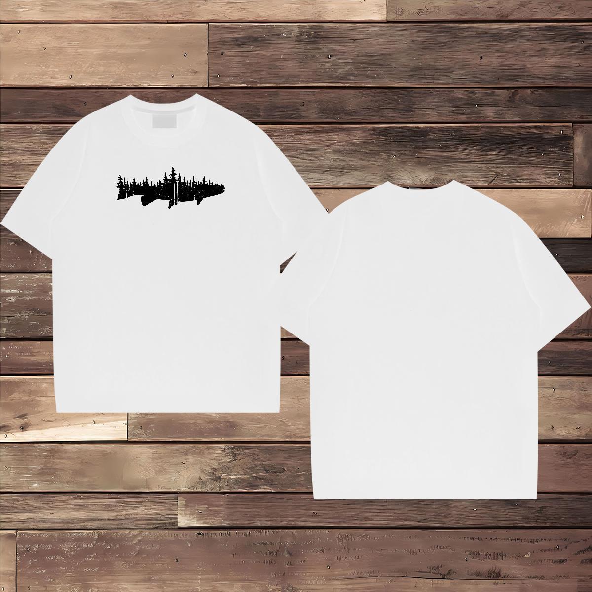 Classic Man T Shirts 230g Cotton plane Home Outdoor Polos Breathable Crew Neck Loose Men Clothes T-Shirt Plus Size Custom