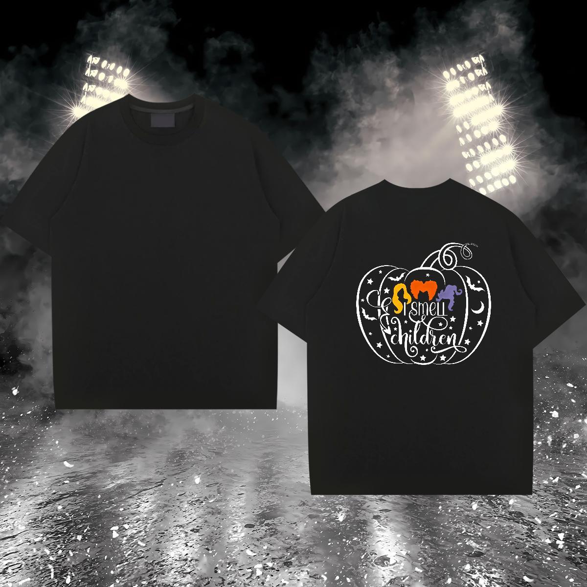 Fashion Casual Man T Shirts 100% Cotton 230g halloween Street Wear Clothes Breathable Short Sleeve Popular Men Clothes T-Shirt DIY