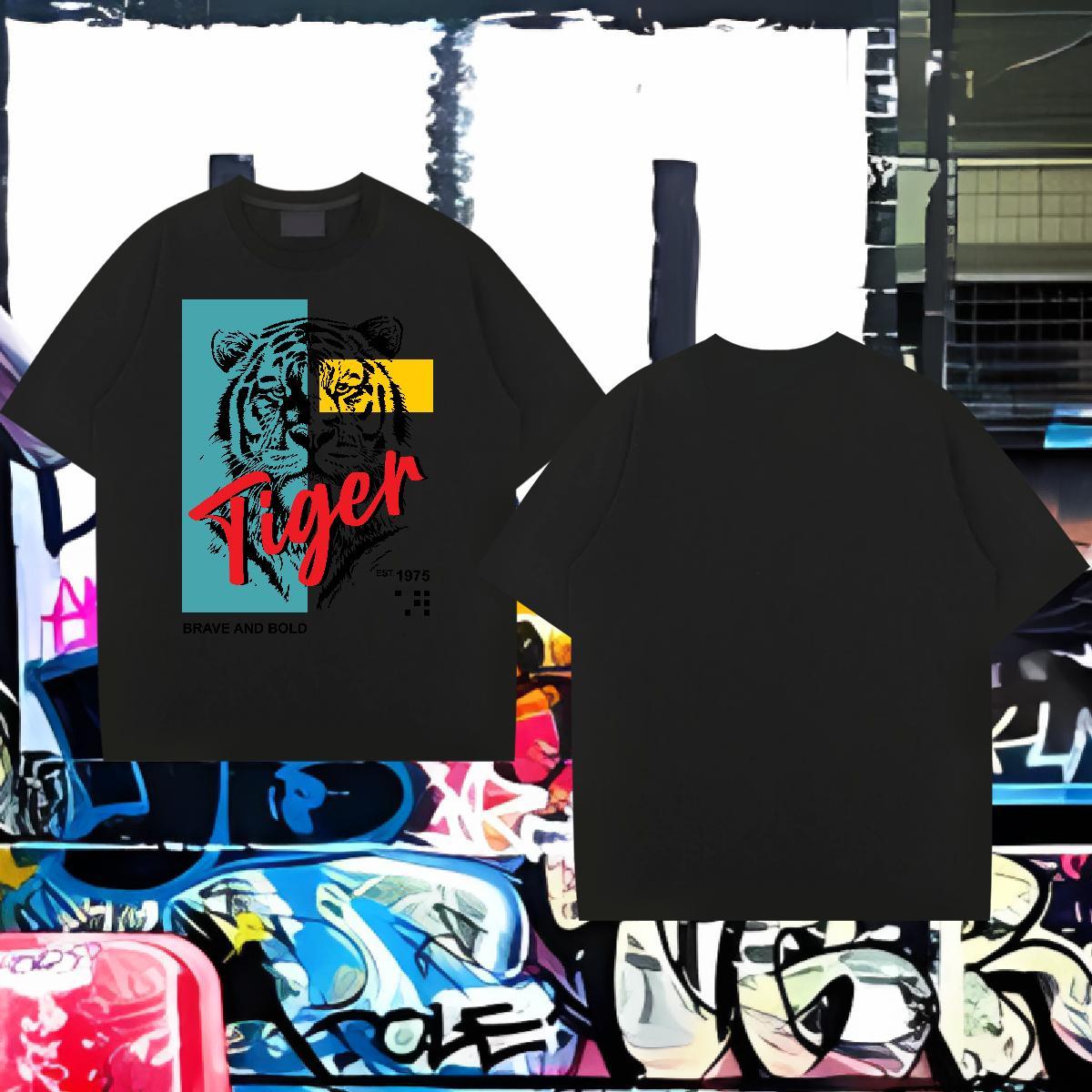 Custom T-Shirts 230g Cotton Hip Hop Street Tshirts Breathable Soft Brand Men Tshirts Anime Print