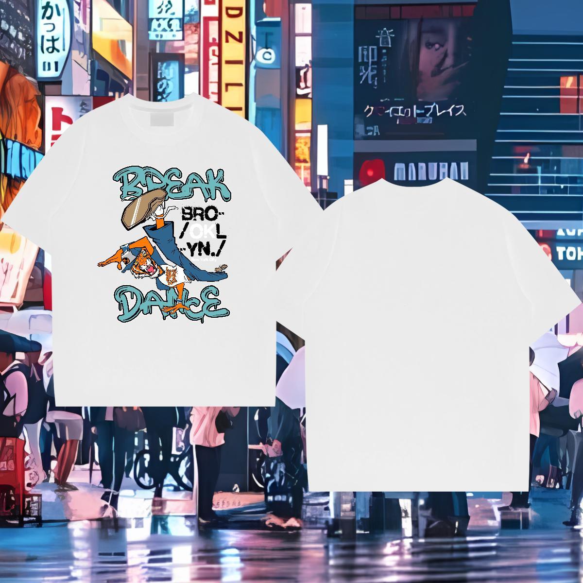 Designer Fashion T-Shirts 230g Cotton High Street Hip Hop Tops Tees Breathable Short Sleeve Wholesale Men Tshirts Anime Print