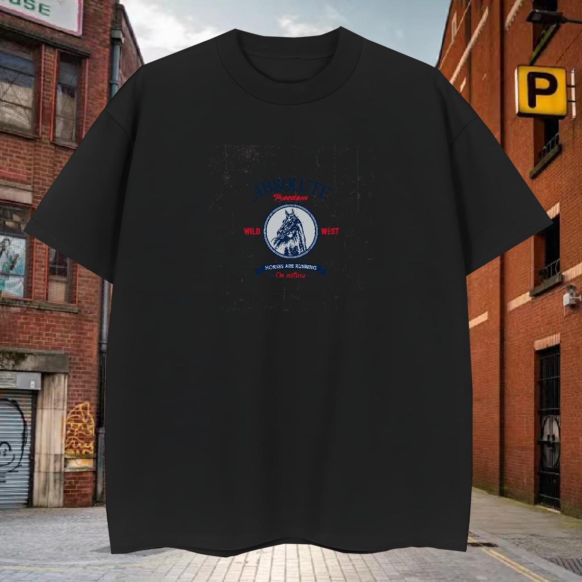 Cool Design Couples T Shirts 230g Pure Cotton dog Man T Shirts High Street Hip Hop Round Neck Short Sleeve Customized Print Casual New Wear