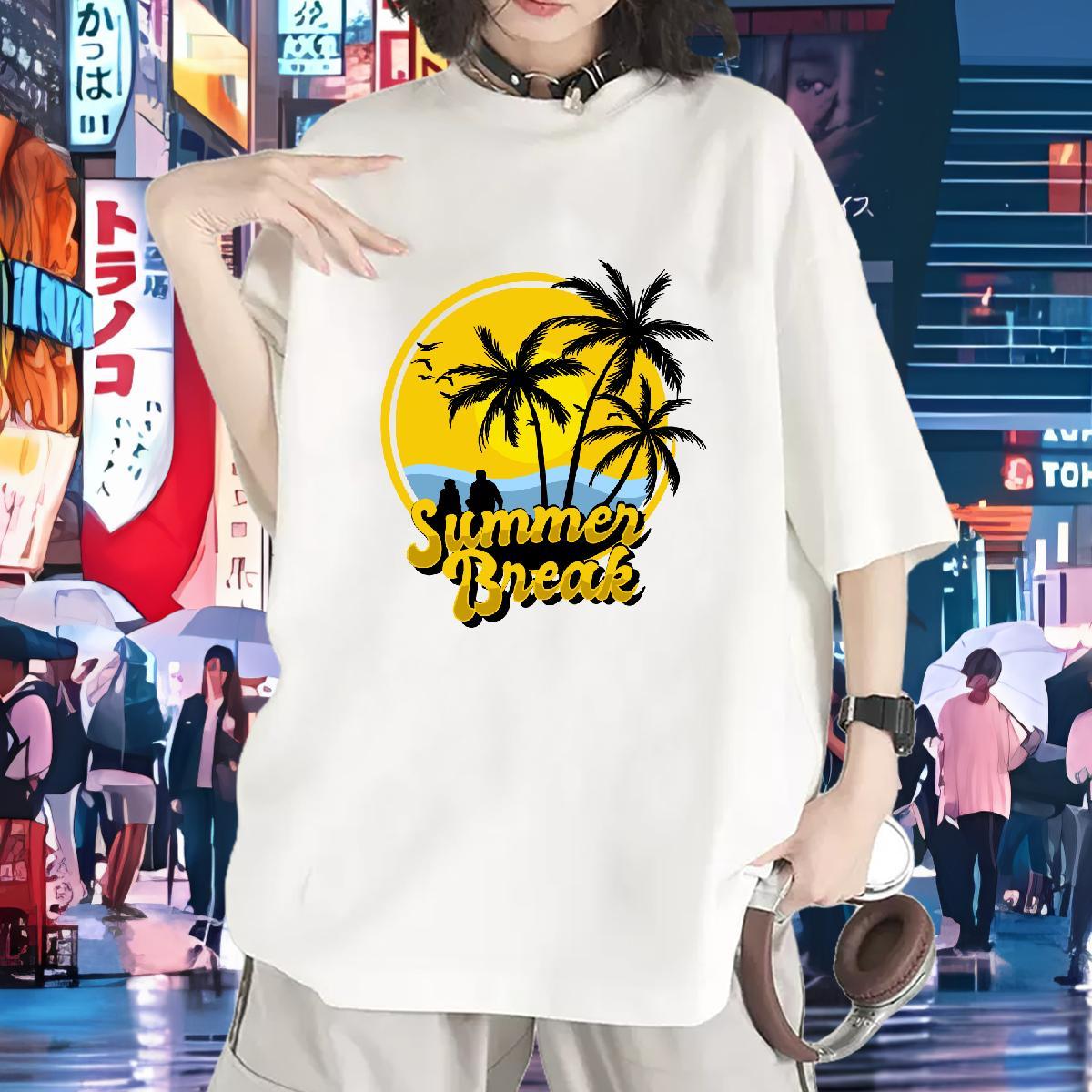 Designer Women T Shirts Breathable Tshirt for Man Woman Plus Size Cartoon sun Casual Beach 230g Pure Cotton 2024 Designer Tees