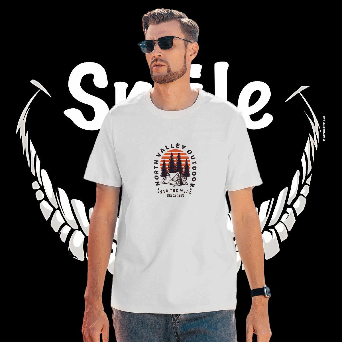 Stylist T Shirt For Man 230g 100% Cotton tree Beach Clothings Crew Neck Breathable Wholesale Men Tops Tees DIY Logo Oversized
