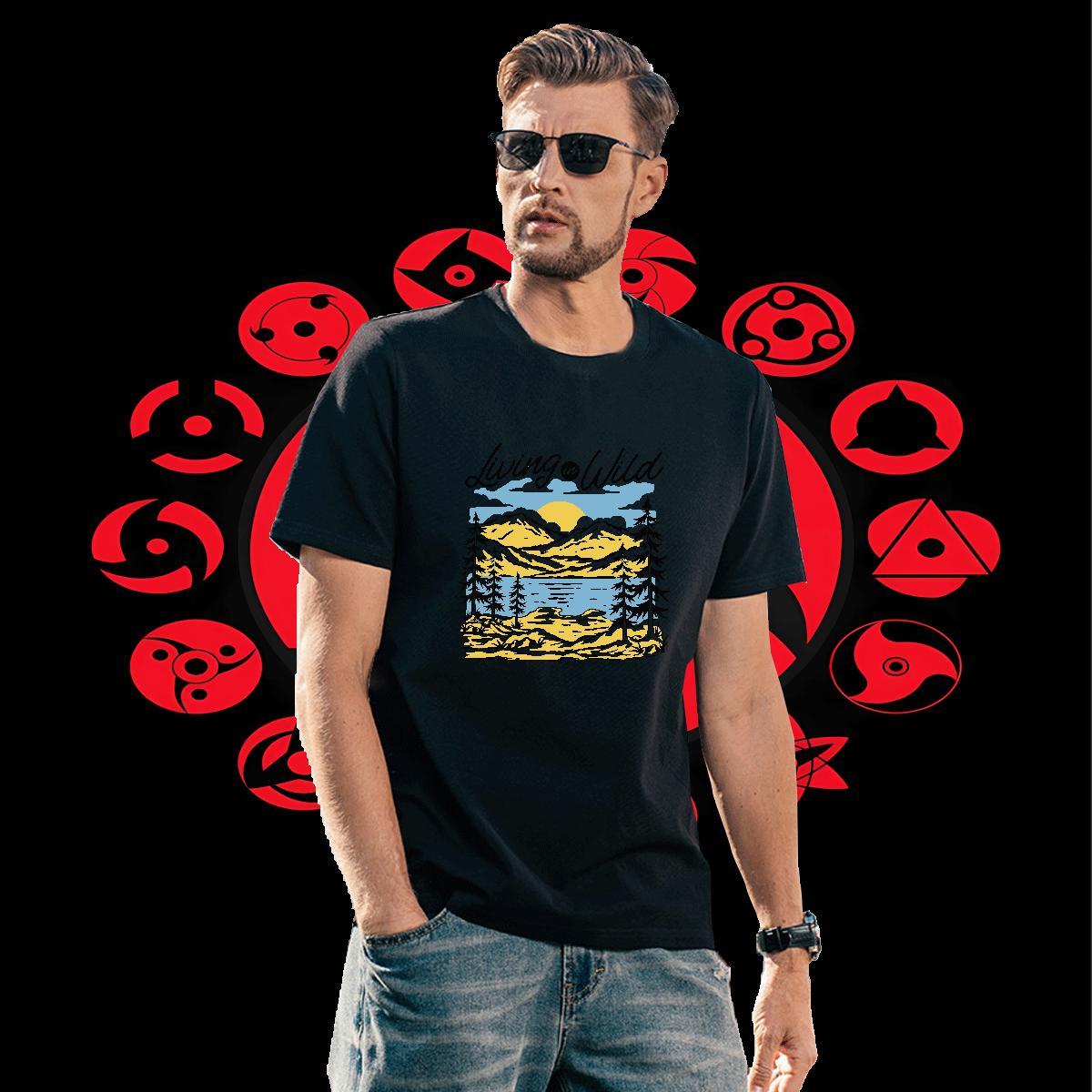 Unisex Mens Tshirts 100% Cotton 230g Anime Printing Street sun DIY Anime Pure Cotton Stylist Men T Shirts Tops Shirt