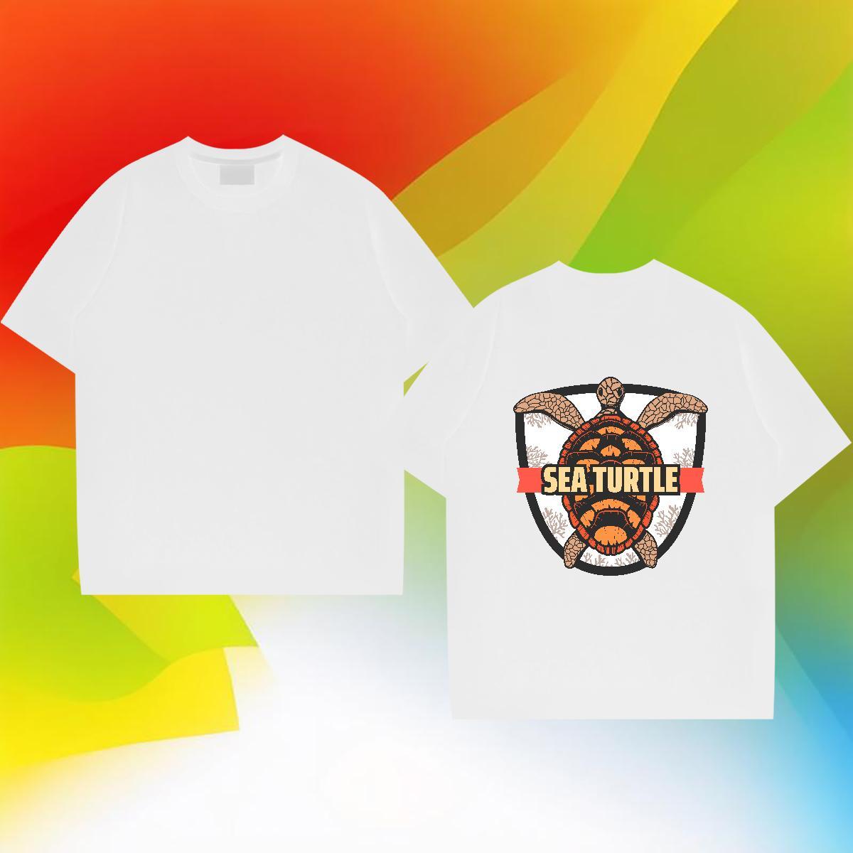 Factory Direct T-Shirts 230g Pure Cotton Sport Tops Tees O-Neck Short Sleeve High Quality Men Tees Cartoon Print