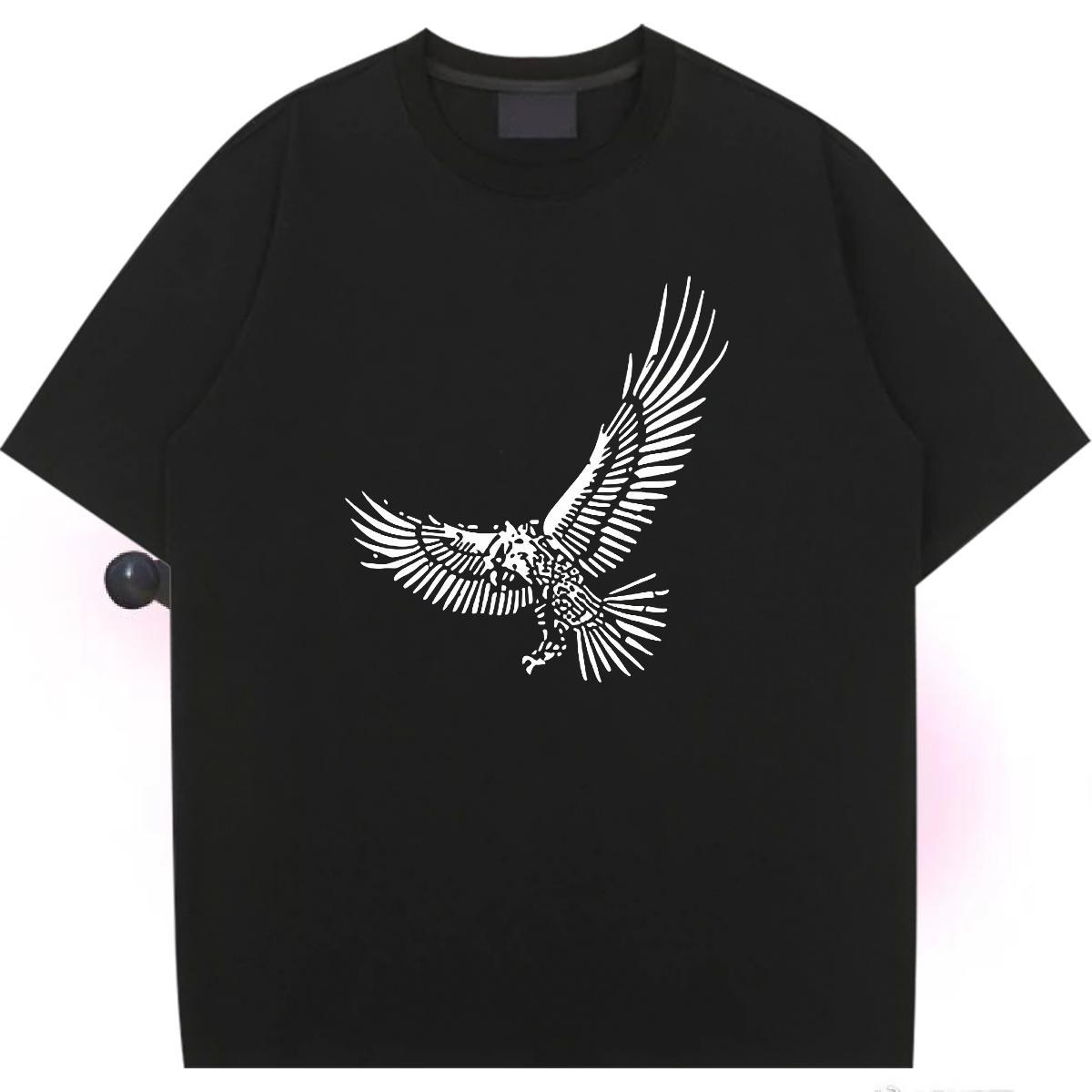 Designer T Shirt For Woman Breathable Crew Neck Unisex Tshirts Skull eagle Outdoor 230g 100% Cotton Classic Tops