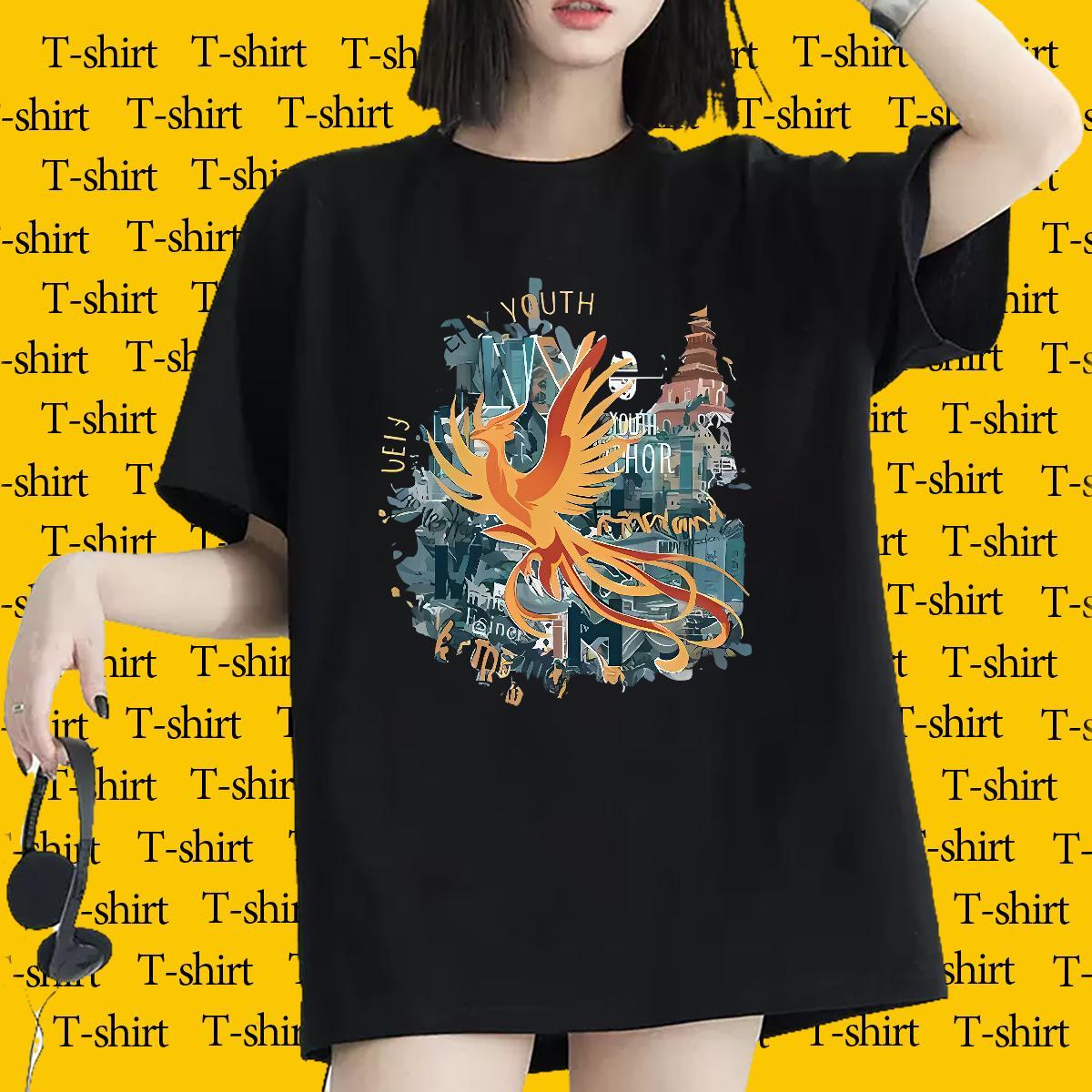Unisex T Shirt For Woman Short sleeve Soft Tshirt for Man Woman Anime bird Casual Sport 100% Cotton 230g Custom Polos