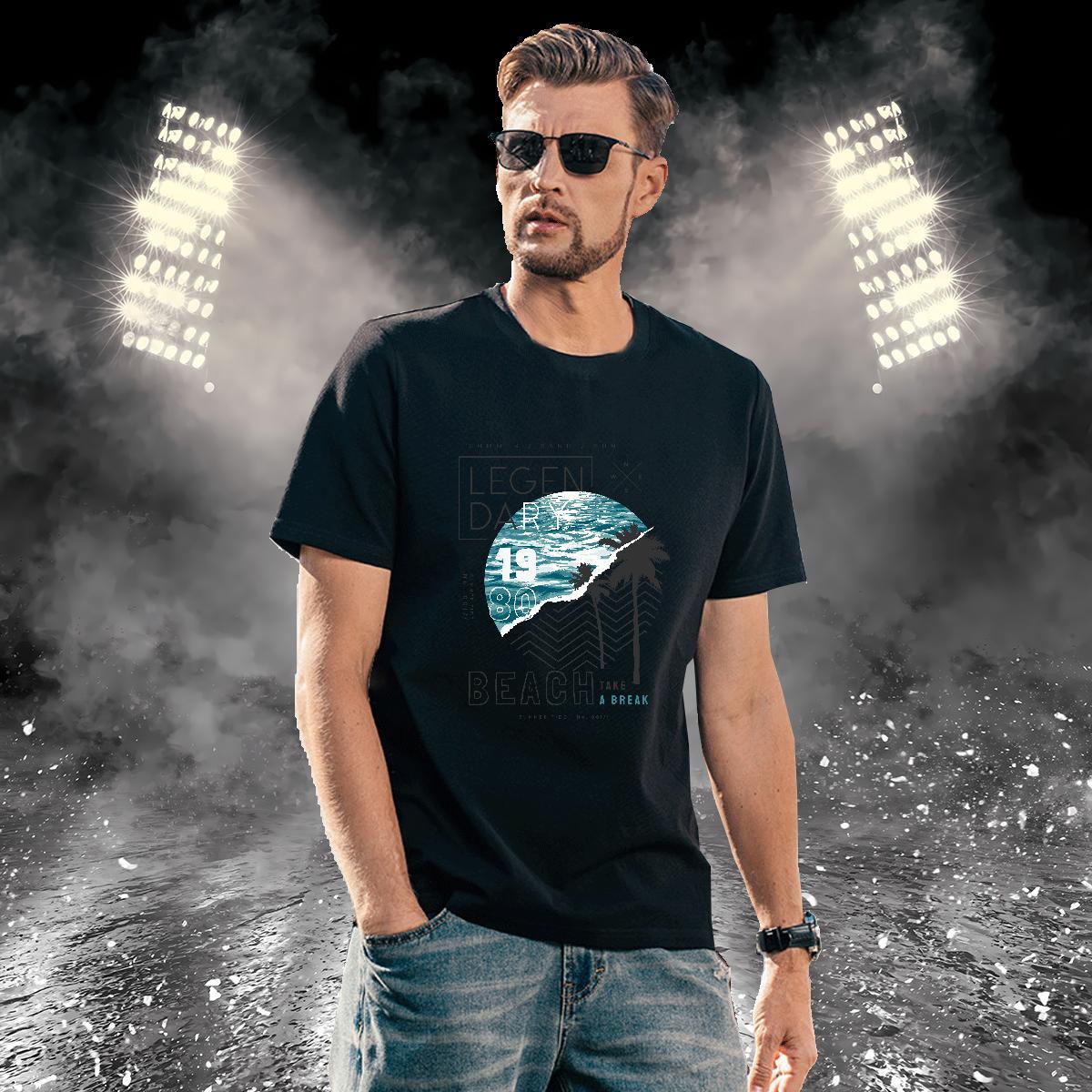Designer Fashion T Shirts Men 230g 100% Cotton sea Street Wear Clothings Crew Neck TOP Quality Men Clothes T-Shirt Custom Anime