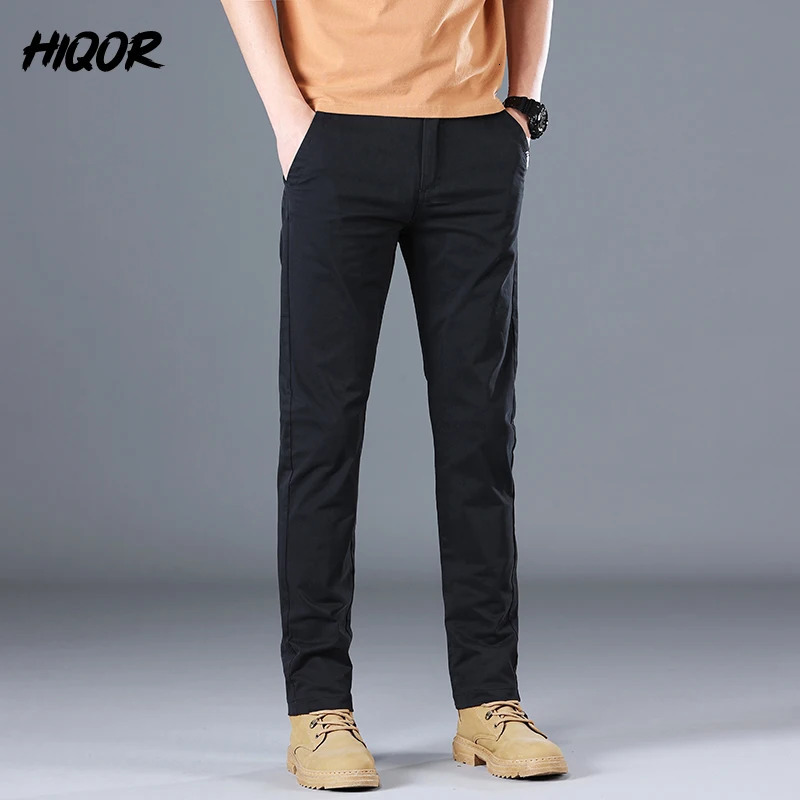 HIQOR Trousers For Men Summer Thin Straight Long Pants Korean Versatile Cargo Embroidery Design Man Casual Baggy 240806