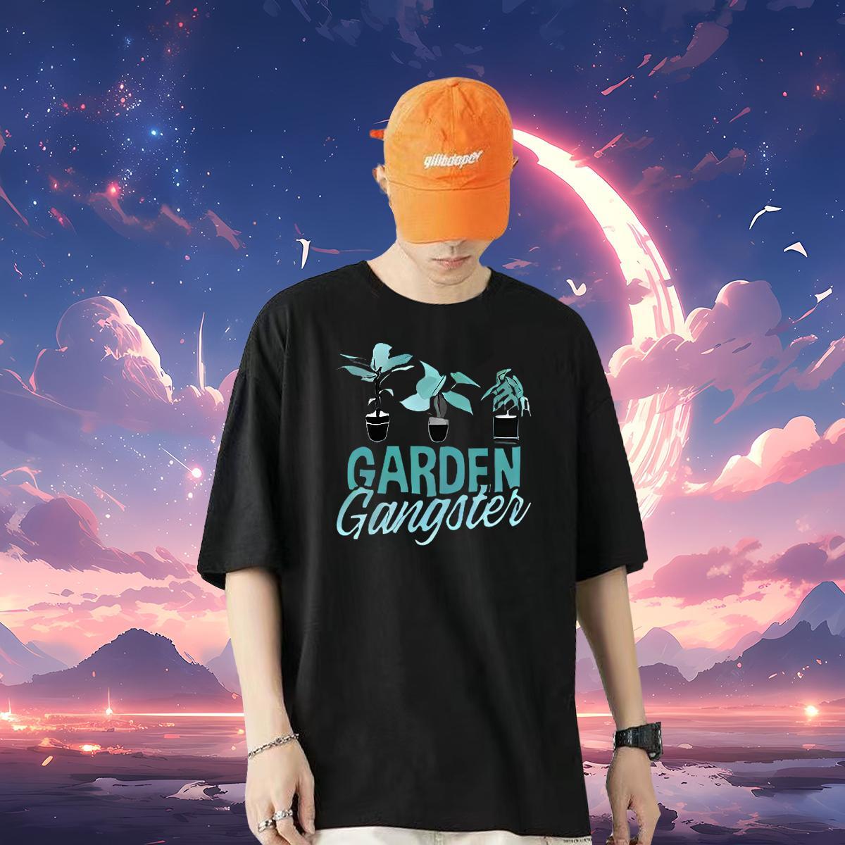 Fashion Casual T shirt 230g Cotton flower Casual Daily Wear Tops Breathable Short Sleeve High Quality Tshirts Black White