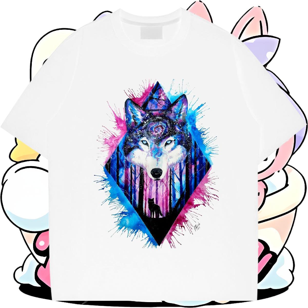 Brand Mens Tshirts 230g Pure Cotton Sport wolf Custom Big Size Breathable Soft Factory Direct T Shirt For Man Tops Tees