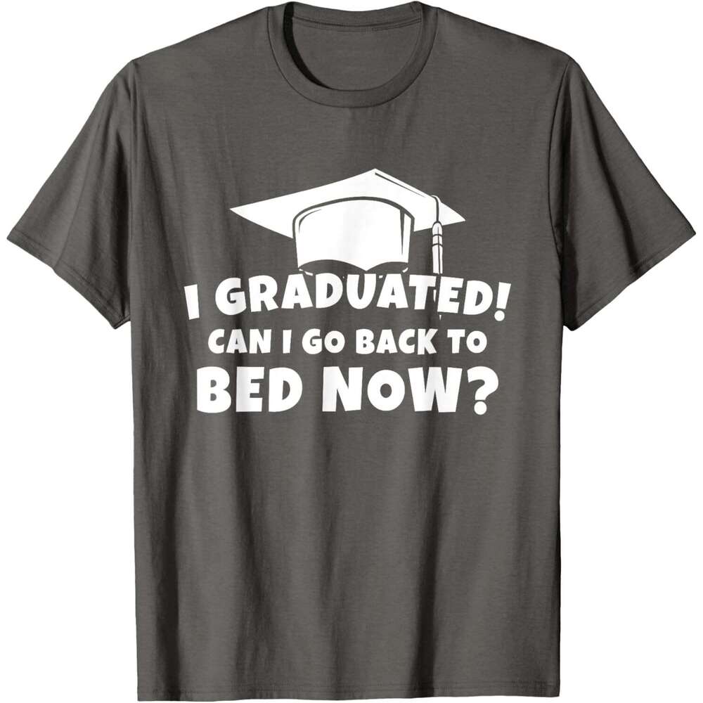 T shirt Mens Graduation Motivation Joke University High School Student T-Shirt shirts tshirt graphic tee Casual tops summer clothes Short sleeve Free 
