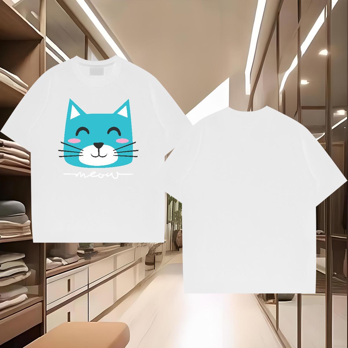 Custom T Shirts Men 230g 100% Cotton cute Casual Tees Shirts Pure Cotton Designer Men Tshirts Floral Print